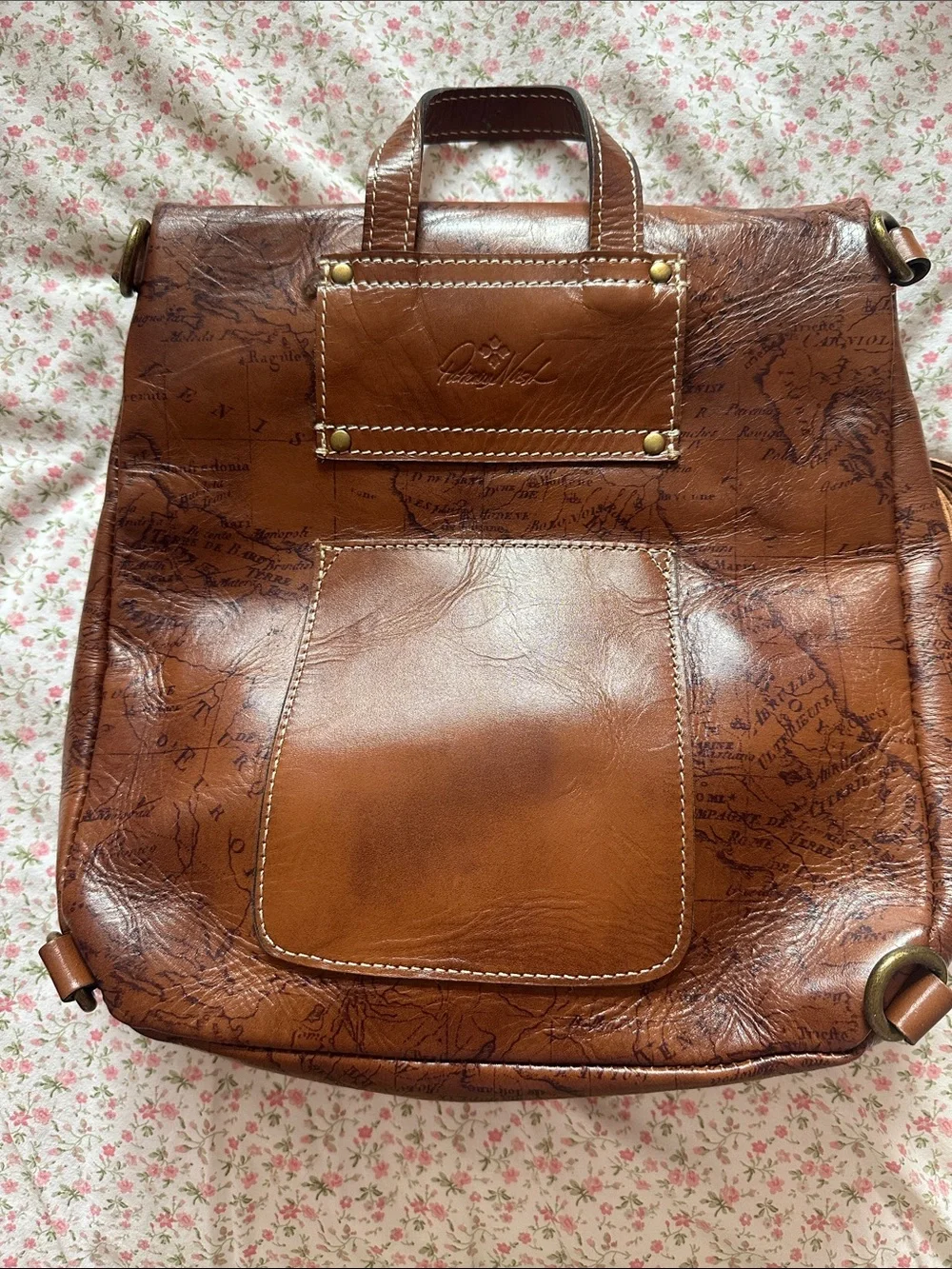 Patricia Nash Women Leather Satchel/ Convertibe Backpack - 🌎 Vintage Style